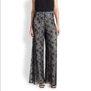 Alice + Olivia Super Wide Leg Lace Pants